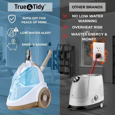 True & Tidy Luxury 10-Setting Upright Garment Steamer with Intelligent Automatic Shut-Off System Champagne (LOCAL PICKUP ONLY)