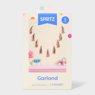 Rose Gold Metallic Tassel Garland - Spritz