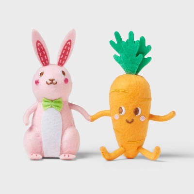 Felt Bunny and Carrot Duo Easter Figurine - Spritz