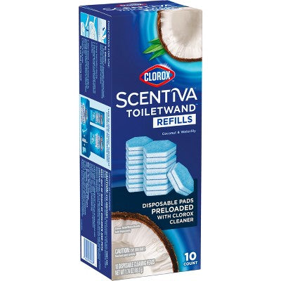 Clorox Scentiva Coconut and Waterlily ToiletWand Pad Cleaner Refills - 10ct