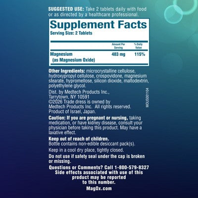 Mag-Ox 400mg Magnesium Oxide Supplement Tablets - 120ct