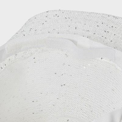 Knit Sequined Cowboy Western Hat - Wild Fable White