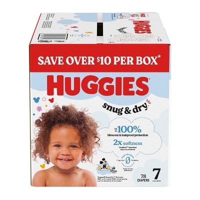 Huggies Snug & Dry Disposable Diapers - Size 7 - 78ct