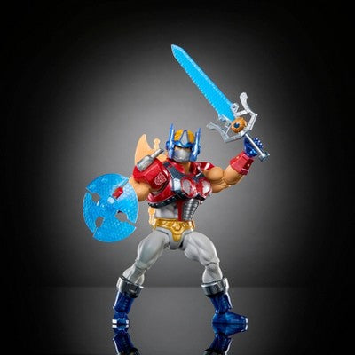 Masters of the Universe Origins x Transformers Optimus Prime Armor He-Man Action Figure, MOTU Toy
