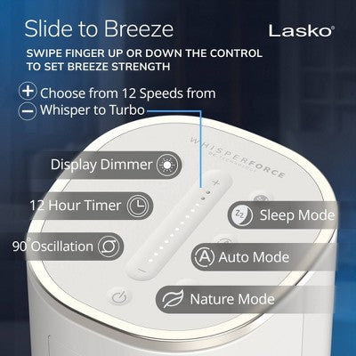 Lasko 40" 12H Timer Remote Control Oscillating Tower Fan (LOCAL PICKUP ONLY)