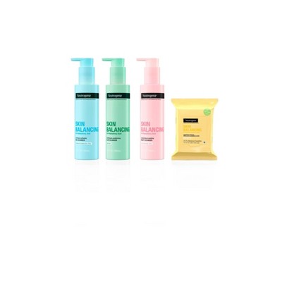 Neutrogena Skin Balancing Purifying Gel Facial Cleanser with Polyhydroxy Acid (PHA) for Normal & Combo Skin - 6.3 oz
