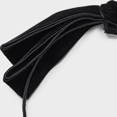 Velvet Bow Headband - A New Day Black