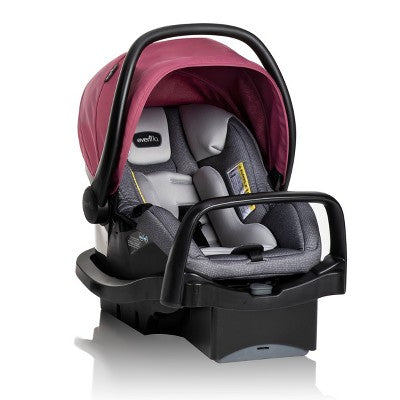 Evenflo Pivot Modular Travel System with LiteMax Infant Car Seat with Anti-Rebound Bar - Dusty Rose (LOCAL PICKUP ONLY)
