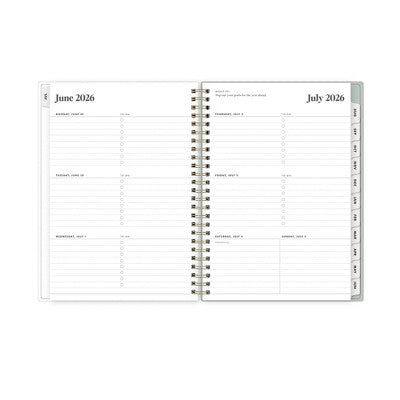 The Everygirl 5.875"x8.625" 2026-2027 Blue Sky Weekly/Monthly Planner Notes Fable Vines Frosted