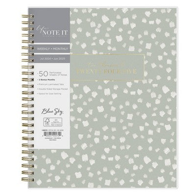Blue Sky Life Note It 2024-25 Weekly/Monthly Planner 9"x7" Wirebound Neena: Academic Agenda, Adult Stationery, July-June