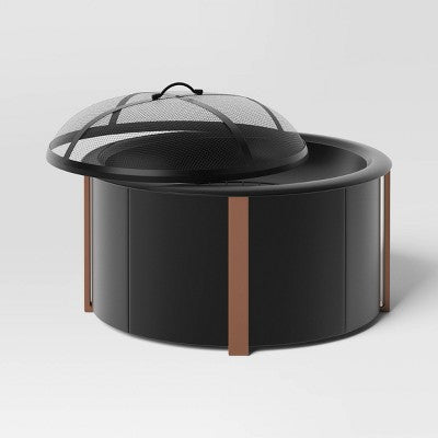 Wood Burning Fire Pit Black - Threshold (LOCAL PICKUP ONLY)
