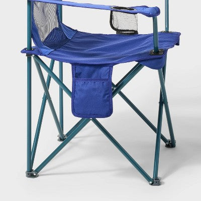 Folding Mesh Outdoor Portable Camping Chair Blue - All In Motion (LOCAL PICKUP ONLY)