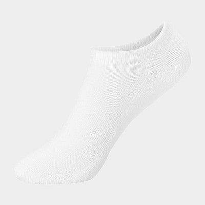 Hanes Boys' 10pk Premium No Show Socks - Black/White L