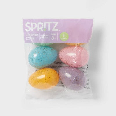 Speckle Fillable Easter Plastic Eggs 6ct - Spritz