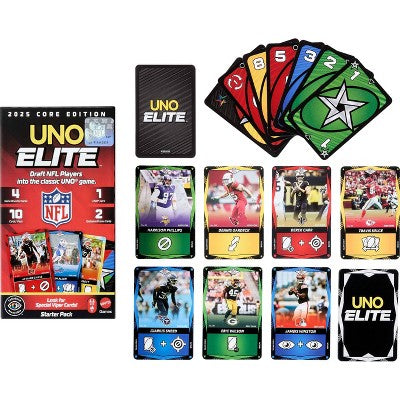 Mattel Uno Elite NFL Core Starter Pack Card Game
