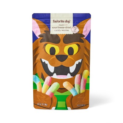 Halloween Fruity Sour Freeze-Dried Candy Worms - 3oz - Favorite Day