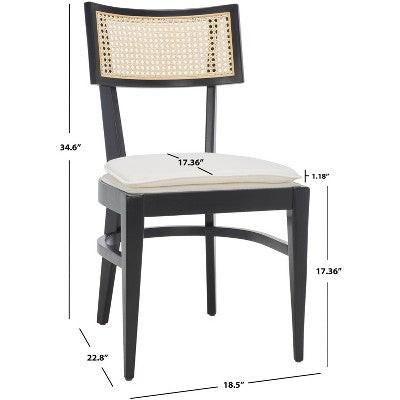 Galway Cane Dining Chair - DCH1007 - Black/Natural - Safavieh (LOCAL PICKUP ONLY)
