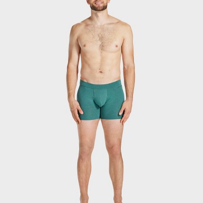 Pair of Thieves Men's Quick Dry Cotton Boxer Briefs 3pk - Green XL: Mid Rise, Full Waistband Elastic, Machine Washable
