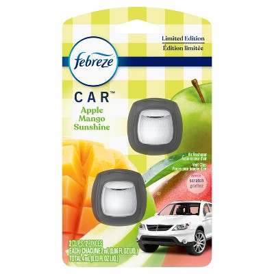Febreze Car Air Freshener - Apple Mango Sunshine - 0.13 fl oz/2ct