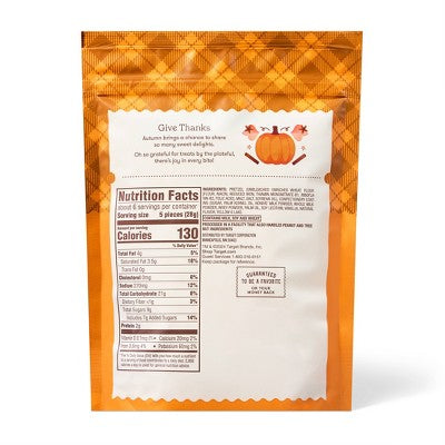 Fall Harvest Pumpkin Spice Mini Pretzel Twists with White Drizzle - 6oz - Favorite Day