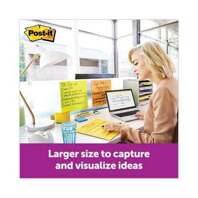 Post-it Notes Super Sticky Big Notes, Unruled, 11 x 11, Green, 30 Sheets