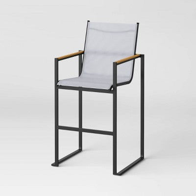 Henning 2pk Bar Height Patio Chairs - White - Threshold (LOCAL PICKUP ONLY)