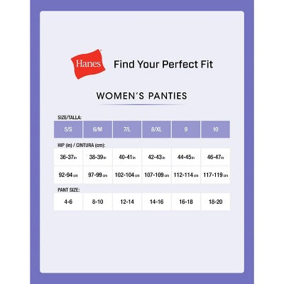 Hanes Soft & Breathable Women’s Ribbed Cotton Bikini Underwear, 3-Pack Assorted L