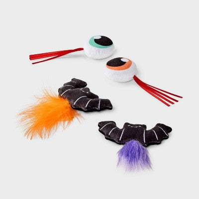 Eyeball Cat Plush Toy Set - 4pk - Boots & Barkley