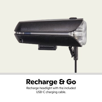 Schwinn 500 Lumen Light Set Bike Accessory Mount - Black