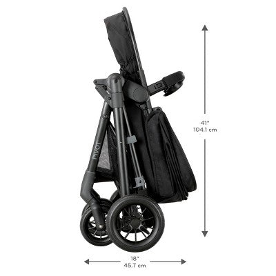 Evenflo Pivot Modular Travel System with LiteMax Infant Car Seat with Anti-Rebound Bar - Oxford Black (LOCAL PICKUP ONLY)