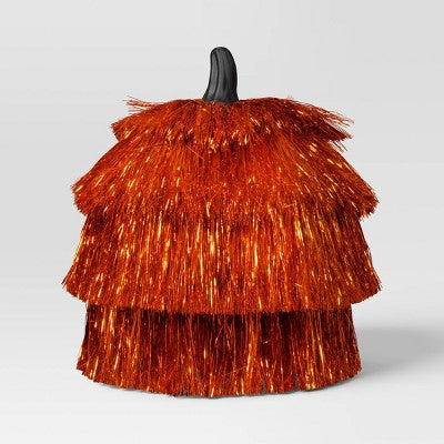 Large Fringed Pumpkin Figurine - Hyde and EEK! Boutique Orange