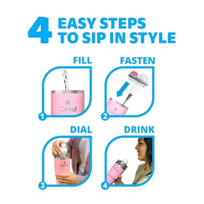 Cirkul Flamingo On-The-Go StrawSip Tumbler - 24oz