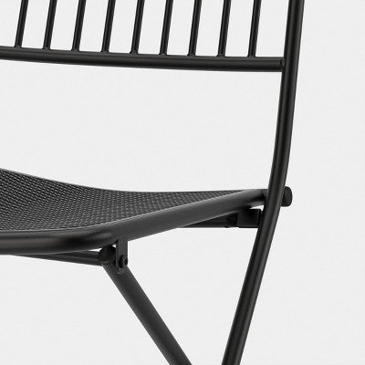 Wire Back Outdoor Patio Chair Black - Room Essentials (LOCAL PICKUP ONLY)