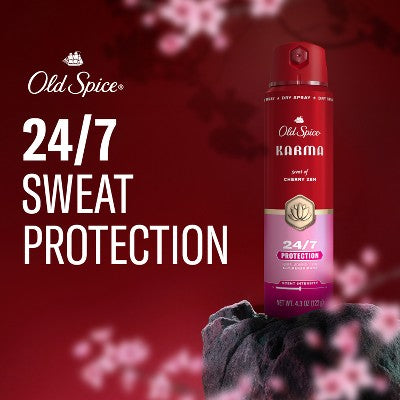 Old Spice Red Collection Men's 48-Hour Odor Protection Lightweight Formula All-Day Freshness Antiperspirant Spray - Karma Scent - 4.3oz
