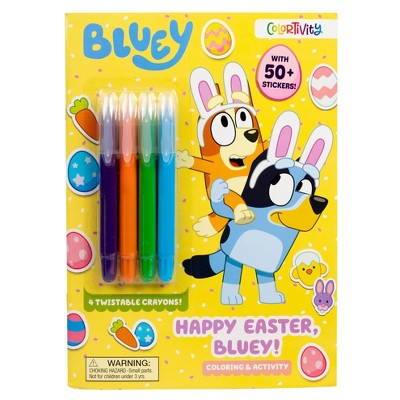 Bluey Colortivity: Happy Easter, Bluey! - (Color & Activity with Twistable Crayons) by Editors of Studio Fun International (Paperback)