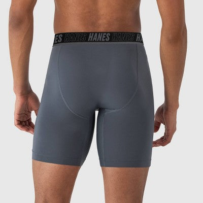Hanes Moves Premium Men's X-Temp Long Leg Boxer Briefs 2pk S