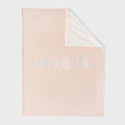 Cozy Hollister Logo Blanket Pink - The Hollister Collection at Target