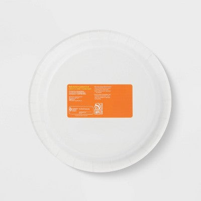 Halloween Disposable Plate 10" - Orange Plaid - 24ct - up&up