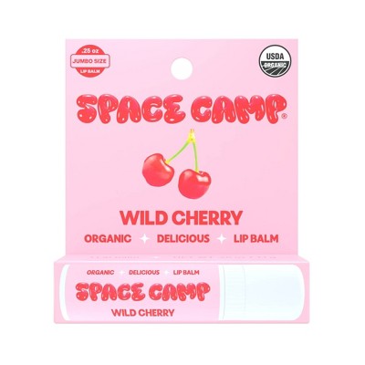 Space Camp Wellness Wild Cherry Lip Balm - 0.25oz: Paraben-Free, Certified Organic, Contains Vitamin E