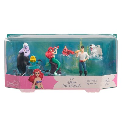 Disney The Little Mermaid Character Figure Set, 6pk 3" Collectible Toy Figures