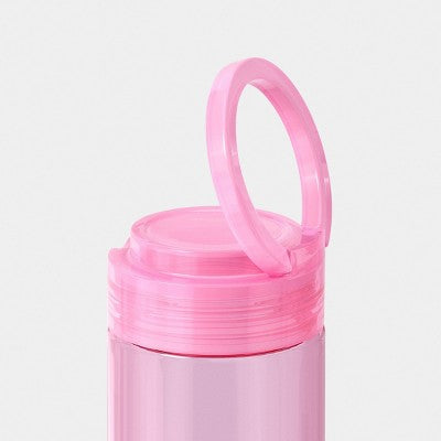 16 fl oz Clear Water Bottle Pink - dealworthy