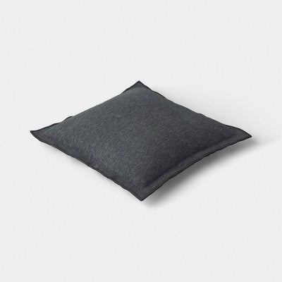 20"x20" Heathered Solid Double Flange Pillow Gray - Threshold