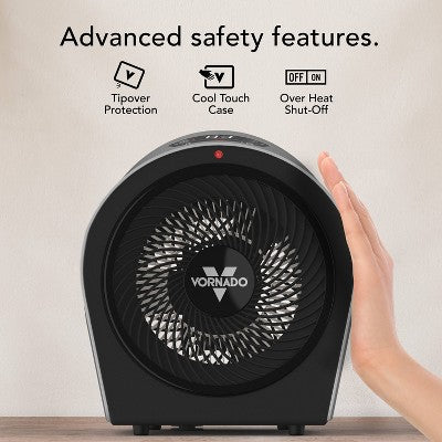 Vornado Velocity 5R Space Heater Cool Gray and Black