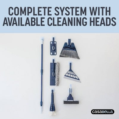 Casabella Click Clean and Organize Angle Broom Head with Dust Pan and Hook