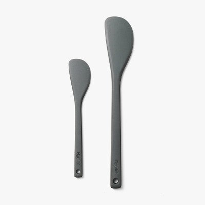 2pc Silicone Spatula Set Dark Gray - Figmint: Kitchen Utensil Set, Dishwasher-Safe, Adult Cooking Tools