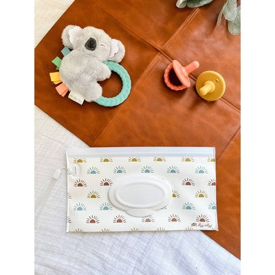 Itzy Ritzy Take & Travel Pouch Reusable Baby Wipes Case - Sun