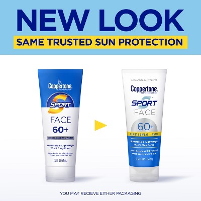 Coppertone Sport Face Lotion - SPF 60+ - 2.5 fl oz