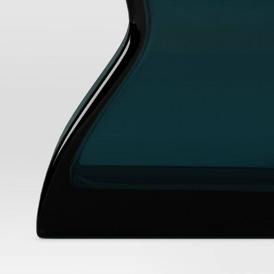 Large Teal Curved Glass Vase - Threshold