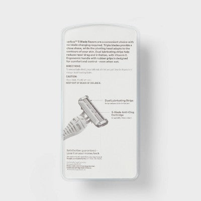 Sensitive Skin Men's 3-Blade Facial Disposable Razors - 3ct - up&up