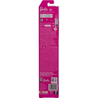 Beach Barbie Doll with Black Hair Wearing Tropical Blue Swimsuit